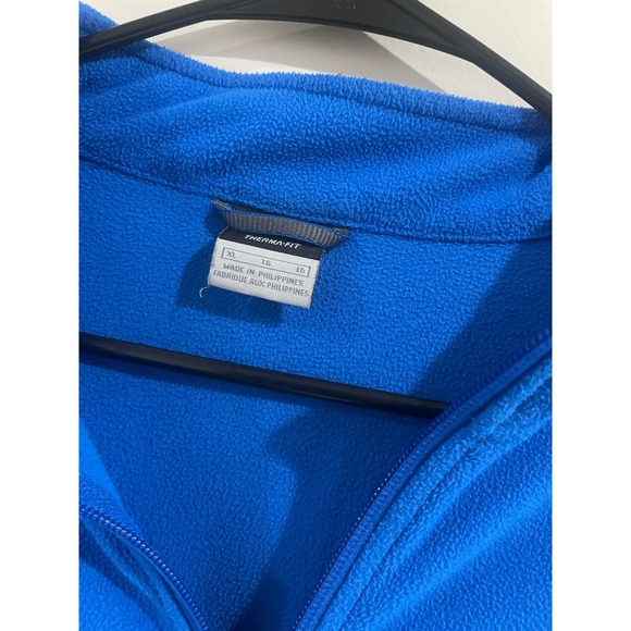 Mens XL Nike Golf Thermal Pullover Blue Quarter Zip - Picture 2 of 3